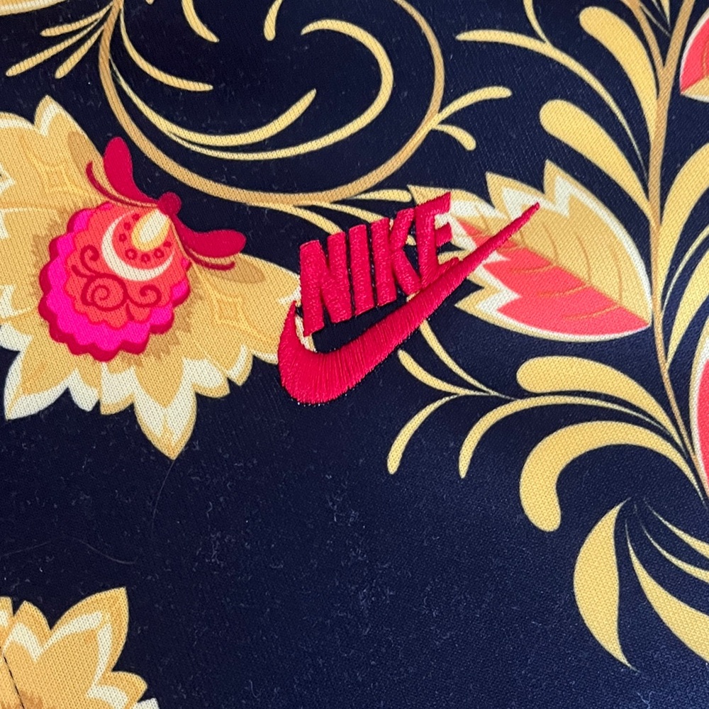 Nike Black Russian floral design track jacket